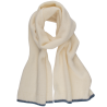 Fleece scarf – Ecru and blue