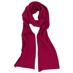 Merino wool, silk and cashmere scarf – Red | Doré Doré