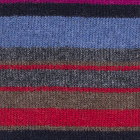 Scarf in soft wool and cashmere - Multicoloured stripes | Doré Doré