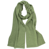 Unisex wool and cashmere plain scarf - Green | Doré Doré