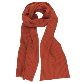 Merino wool, silk and cashmere scarf – Orange | Doré Doré
