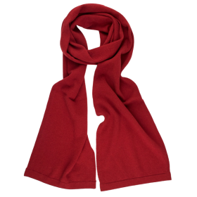 Unisex wool and cashmere plain scarf - Red | Doré Doré
