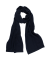 Unisex wool and cashmere plain scarf - Navy