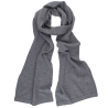 Unisex wool and cashmere plain scarf - Oxford grey