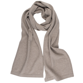 Wool and cashmere jersey knit scarf – Beige | Doré Doré