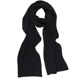 Merino wool, silk and cashmere scarf - Black | Doré Doré