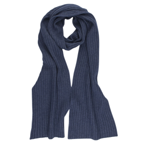 Merino wool, silk and cashmere scarf - Blue | Doré Doré