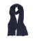 Wool, silk and cashmere ribbed scarf – Dark blue