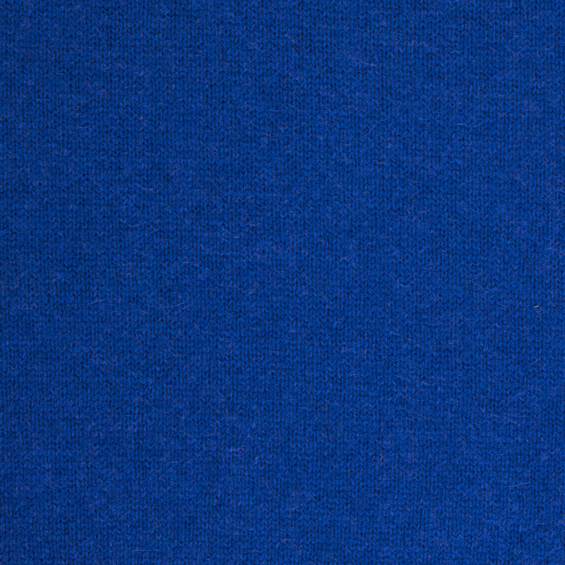 Wool and cashmere jersey knit scarf – Blue