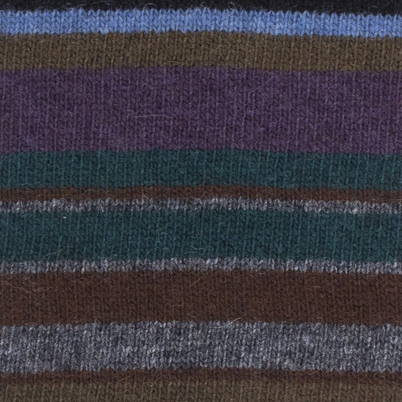 Scarf in soft wool and cashmere - Multicoloured stripes | Doré Doré