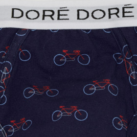 men's bicycle patterned cotton briefs - Royal Blue & Azure | Doré Doré