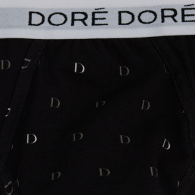 Men's 'D' patterned cotton briefs - Black | Doré Doré