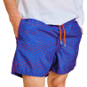 Swim shorts with round pattern- Blue | Doré Doré