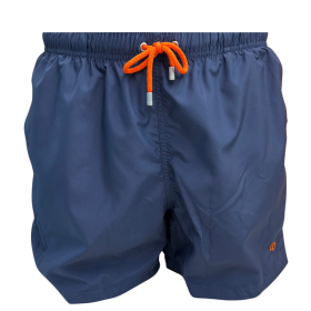 Swim shorts with round pattern- Blue | Doré Doré