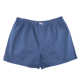 Men's plain cotton boxers - Navy Blue | Doré Doré