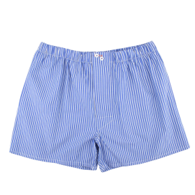 Men's plain cotton boxers - Azure | Doré Doré