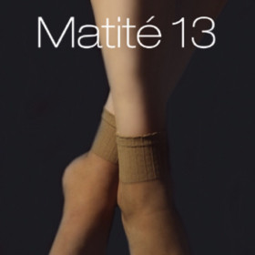 Women's 13 denier matt ankle socks - Nude | Doré Doré
