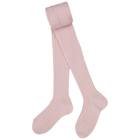 Children's soft cotton ribbed tights - Pink | Doré Doré