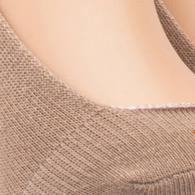 Women's Egyptian cotton jersey knit footlets - Beige | Doré Doré