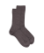 Children's merino wool ribbed socks - Light brown