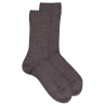 Children's merino wool ribbed socks - Light brown | Doré Doré