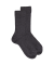 Children's merino wool ribbed socks - Dark Grey