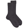 Children's merino wool ribbed socks - Dark Grey