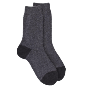 Women's fleece socks - Grey and black | Doré Doré