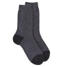 Women's fleece socks - Grey and black