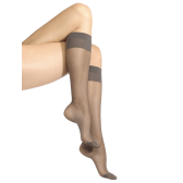 Women's 20 denier matt knee-high socks - Grey | Doré Doré