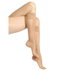 Fine brown mat knee-high socks matite 20 | Doré Doré