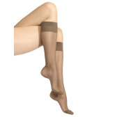 Fine brown chocolate knee-high socks matite 20 | Doré Doré
