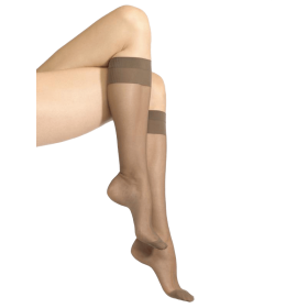 Fine brown chocolate knee-high socks matite 20 | Doré Doré
