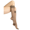 Fine brown chocolate knee-high socks matite 20