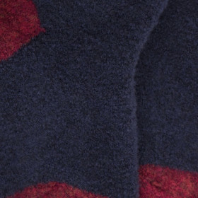 Children's fleece knee-high socks  - Blue and red | Doré Doré