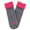 Children's non slip cotton socks - Grey & pink
