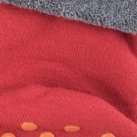 Children's non slip cotton socks - Red & grey | Doré Doré
