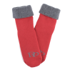 Children's non slip cotton socks - Red & grey