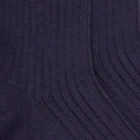 Children's merino wool ribbed socks - Navy blue | Doré Doré