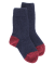 Children's fleece socks - Blue and red