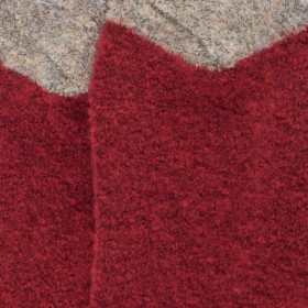 Women's fleece socks - Red and beige | Doré Doré