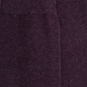Women's long wool and cashmere plain socks - Mulberry purple | Doré Doré