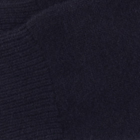 Women's wool and cashmere jersey knit knee-high socks - Black | Doré Doré