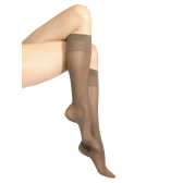 Silky-soft knee-high socks with active toning effect - Brown | Doré Doré