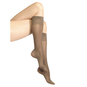 Silky-soft knee-high socks with active toning effect - Brown | Doré Doré