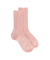 Children's soft cotton ribbed socks - Pink