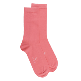 Women's soft cotton socks with soft edges - Pink | Doré Doré