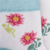 Girl's socks with sunflowers - White and blue | Doré Doré