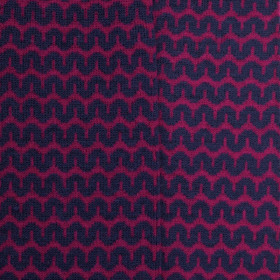 Women's long geometric patterned cotton socks - Navy Blue | Doré Doré