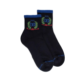 Women's sporty cotton terry DD 1819 short socks - Dark blue | Doré Doré